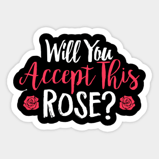 Will You Accept This Rose Sticker